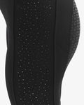Equestro Women's High-Waisted Leggings with Belt Loops and Rhinestones