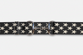 Comfort Fit Belt - Black with Cream Stars (2" wide)