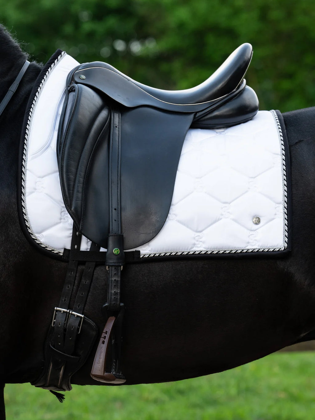 PS of Sweden Signature Dressage Saddle Pad - White/Black