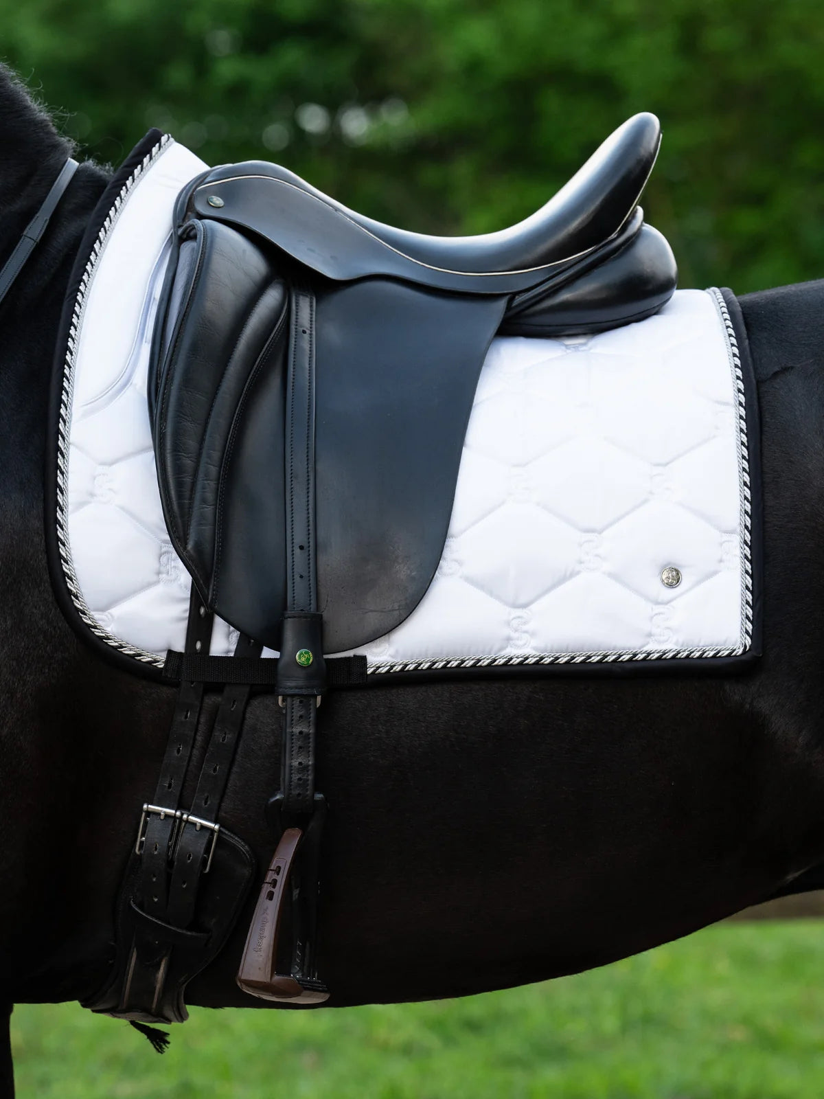 PS of Sweden Signature Dressage Saddle Pad - White/Black