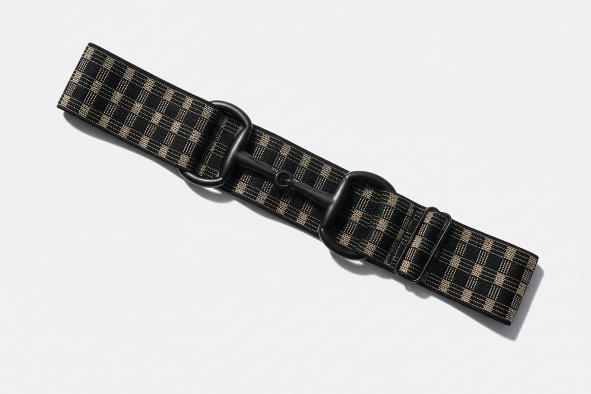 Comfort Fit Belt - Black & White Checkered