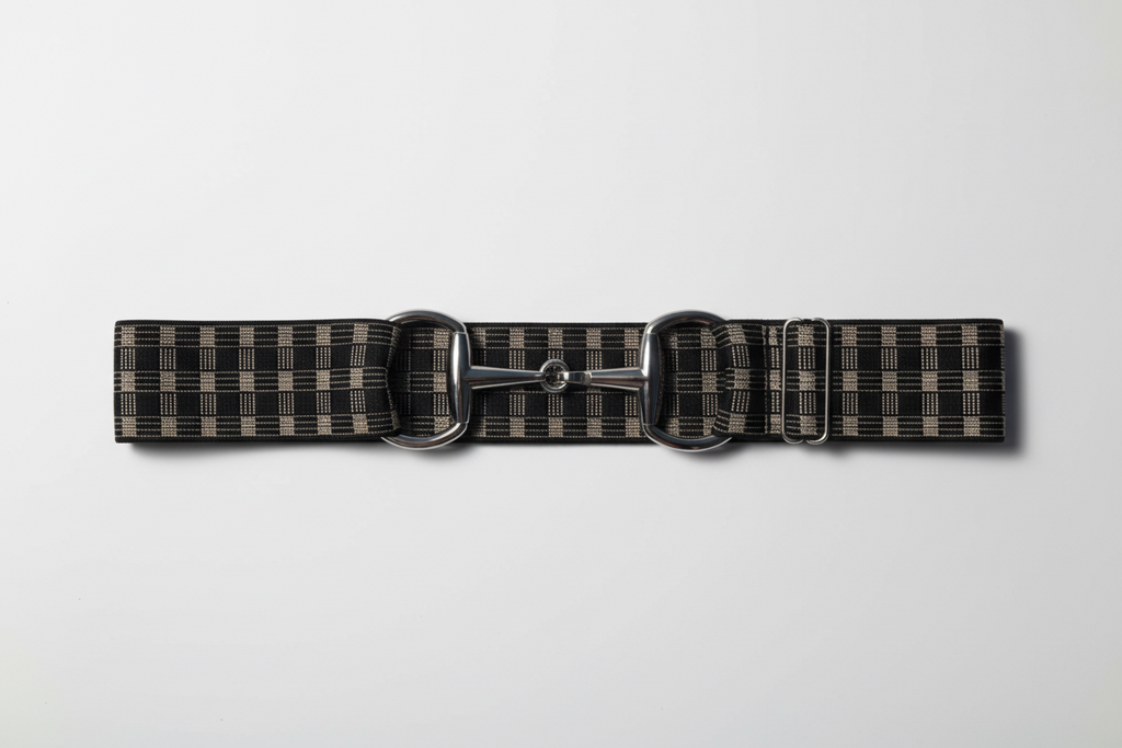 Comfort Fit Belt - Black & White Checkered