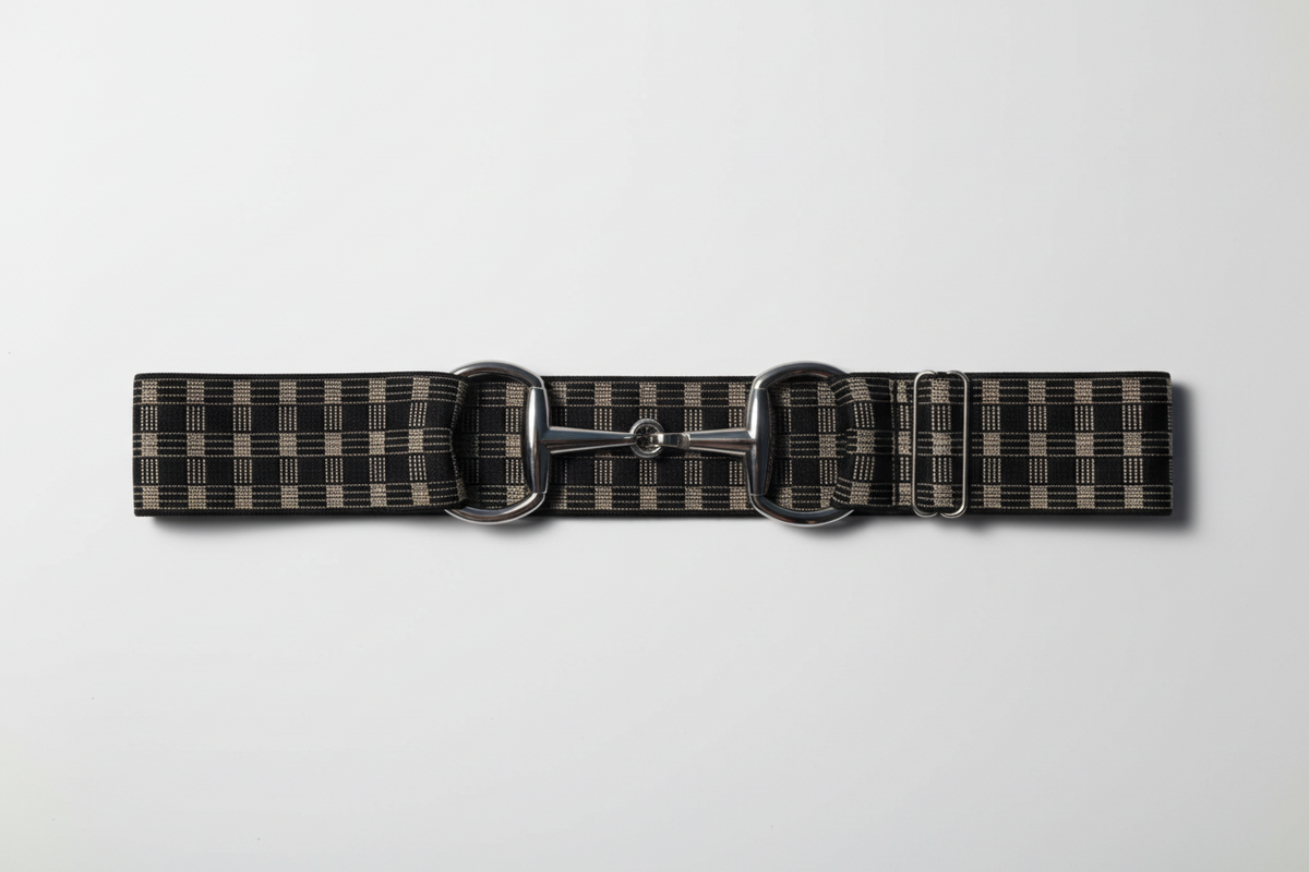 Comfort Fit Belt - Black & White Checkered