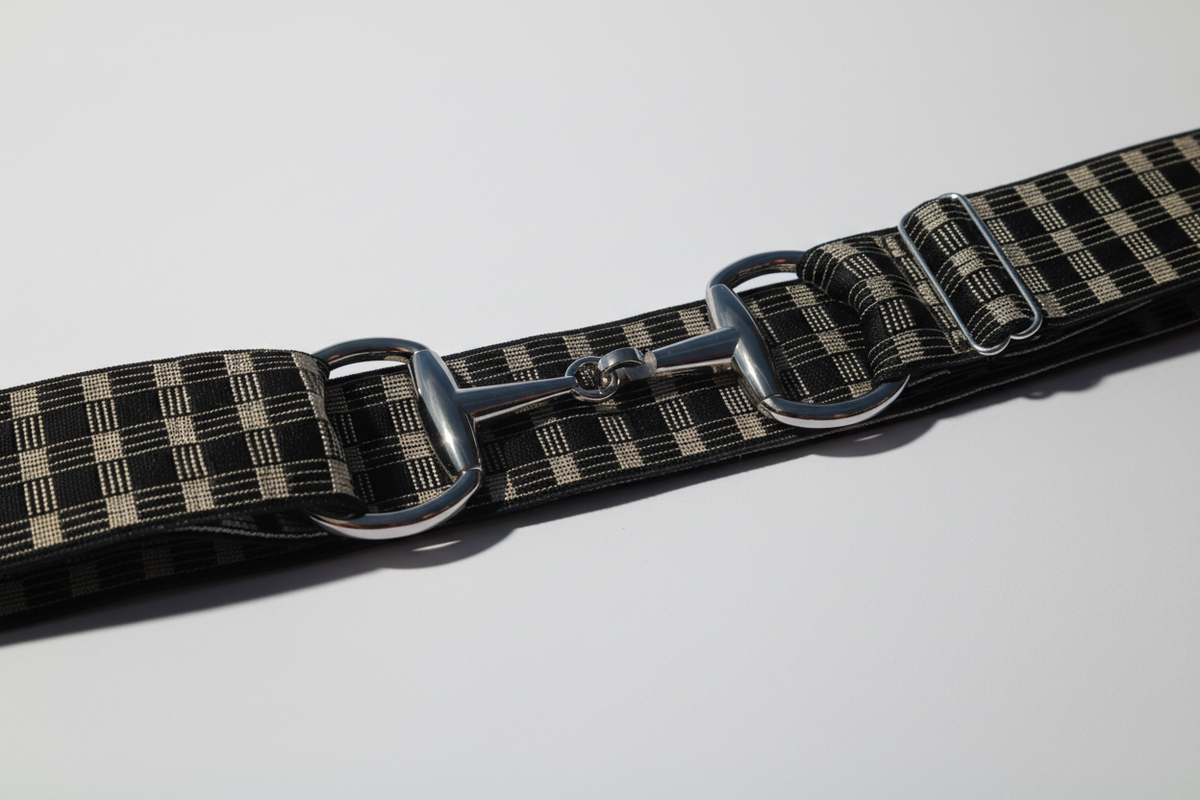 Comfort Fit Belt - Black & White Checkered