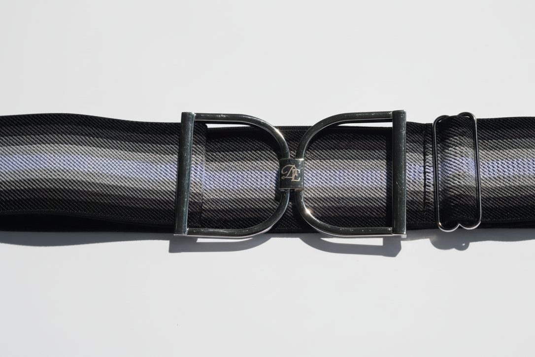 Comfort Fit Belt - Black & White Ombre