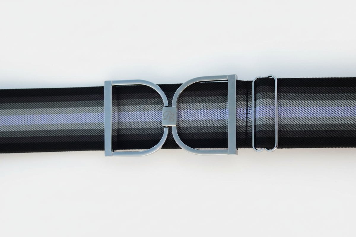 Comfort Fit Belt - Black & White Ombre