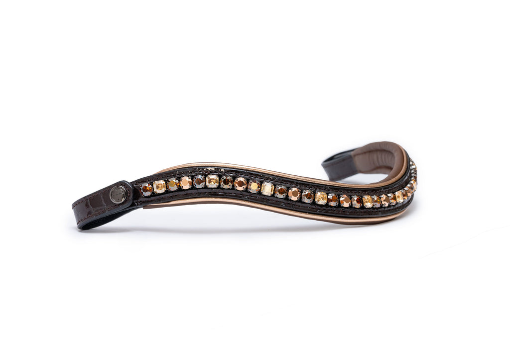 The Sun King Brown Patent Leather Snaffle Bridle