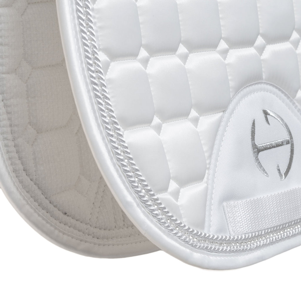 Satin Classic Jump Competition Saddle Pad - White