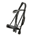 Brixton Non-Patent Black Leather Double Bridle - UPDATED DESIGN