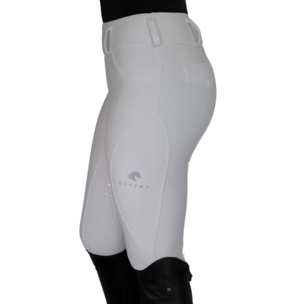 Divine Equestrian Classic Comfort Grip Leggings - White