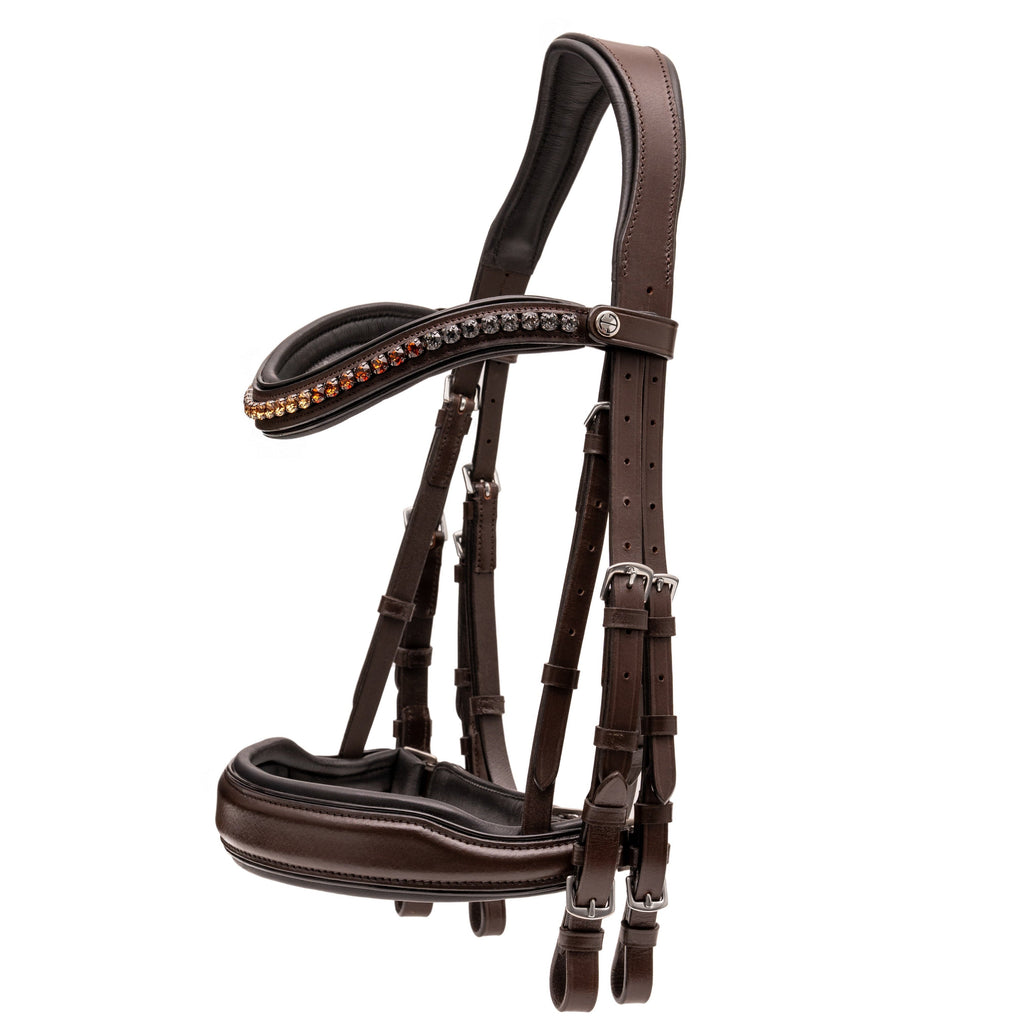 The Sarah - Maple Brown Leather Double Bridle