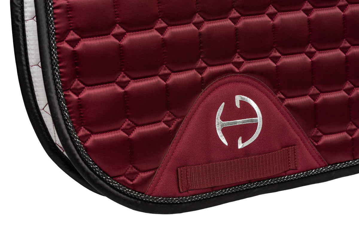 Satin Classic Jump Saddle Pad - Crimson Rose
