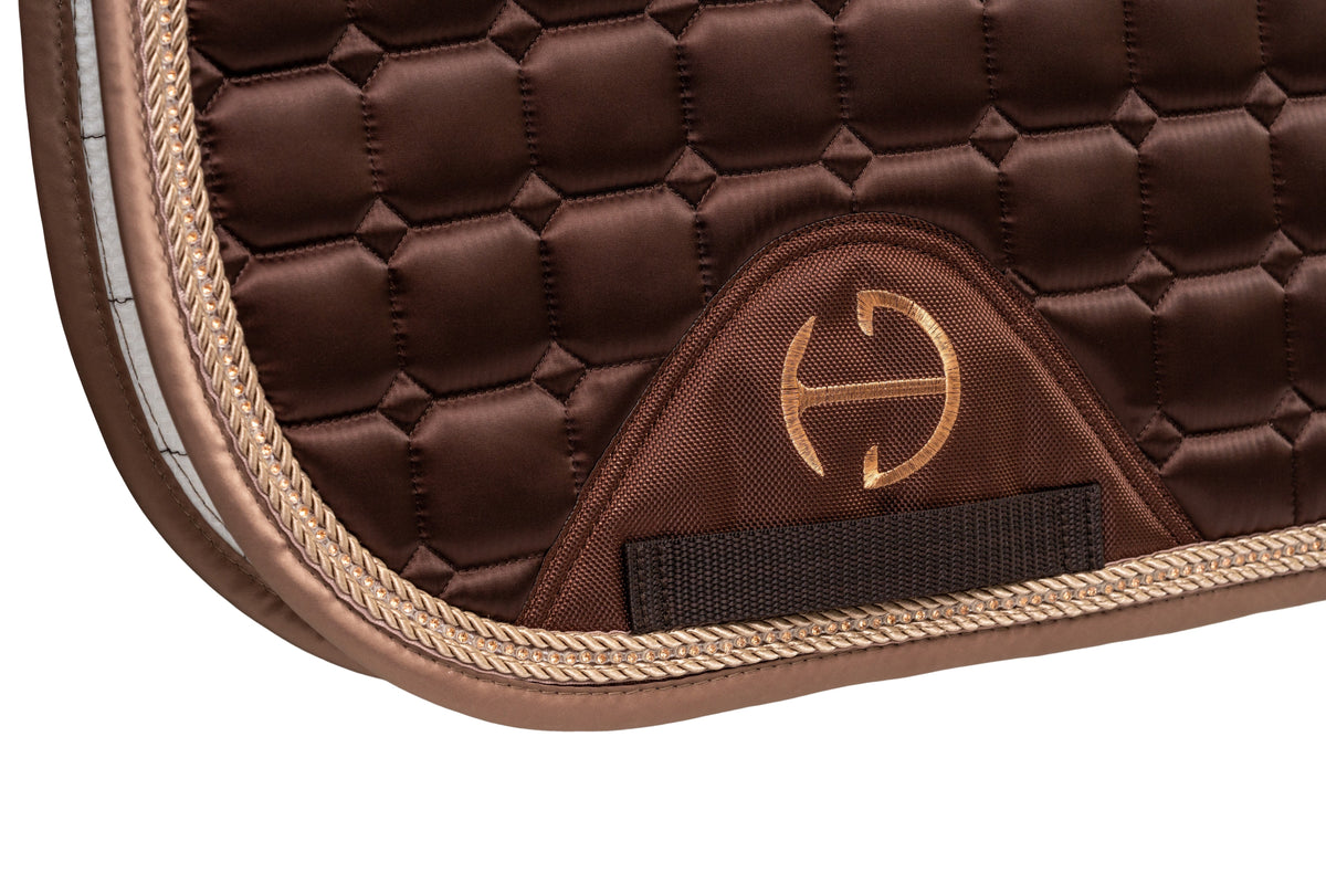 Satin Classic Jump Saddle Pad - Gilded Mocha