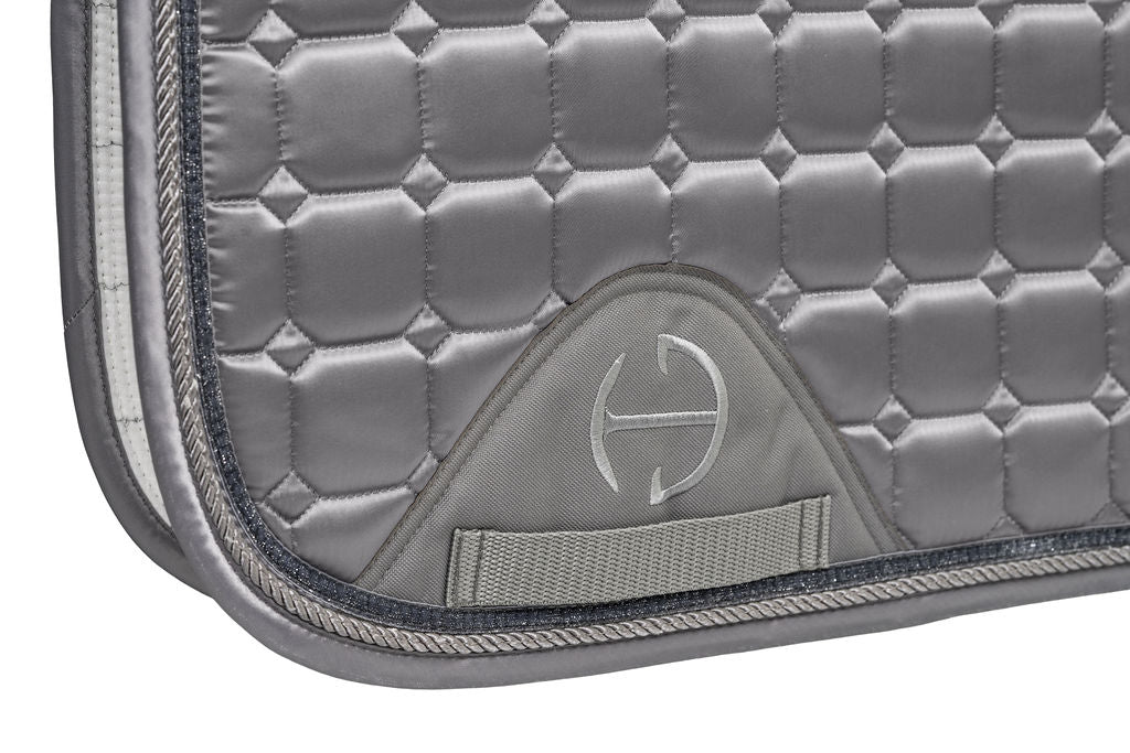 Satin Classic Dressage Saddle Pad - Platinum