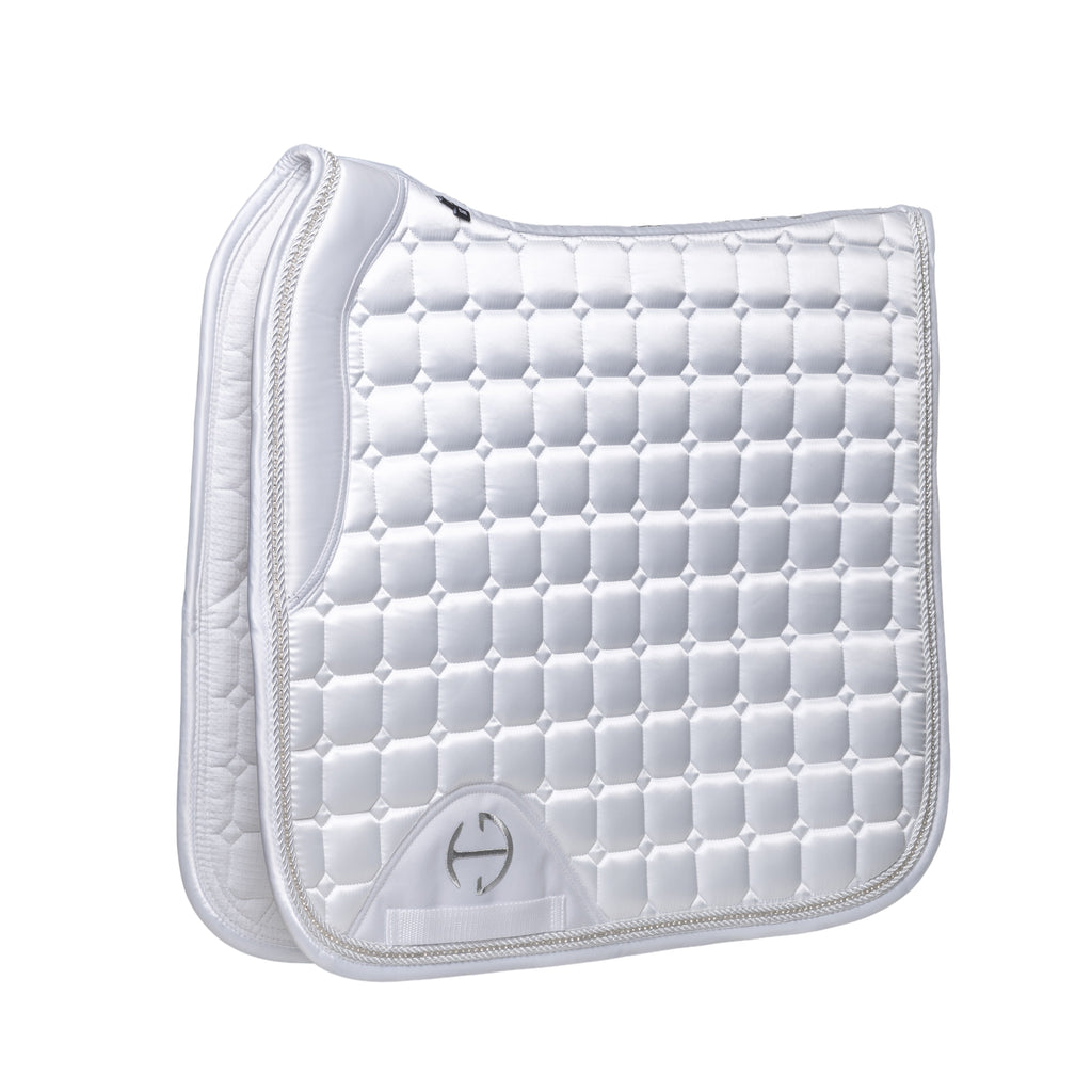 Satin Classic Dressage Saddle Pad - White