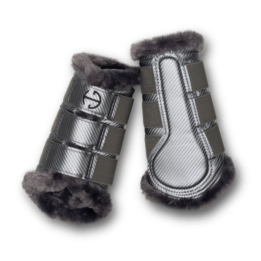 Metallics Collection: Carbon Tech Brushing Boots - Platinum