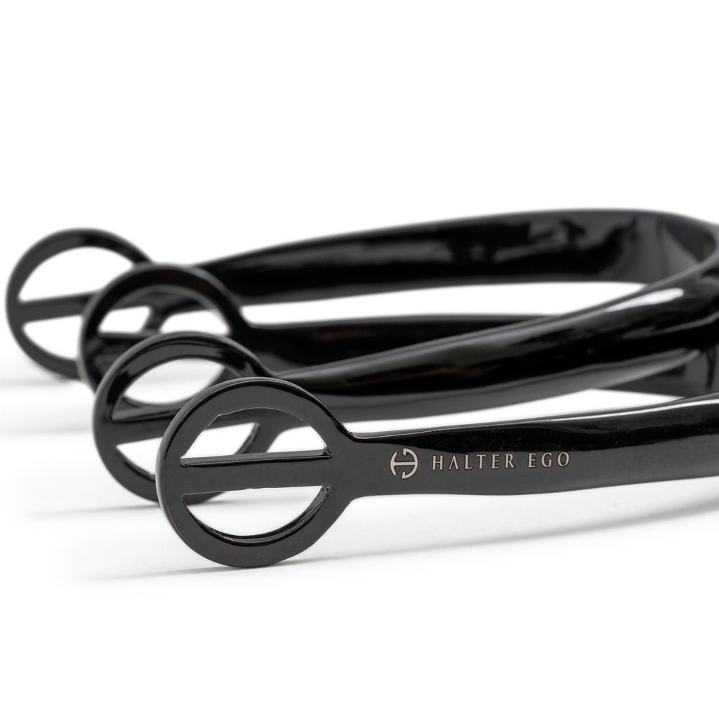 Gloss Black Spurs With 3D Shank