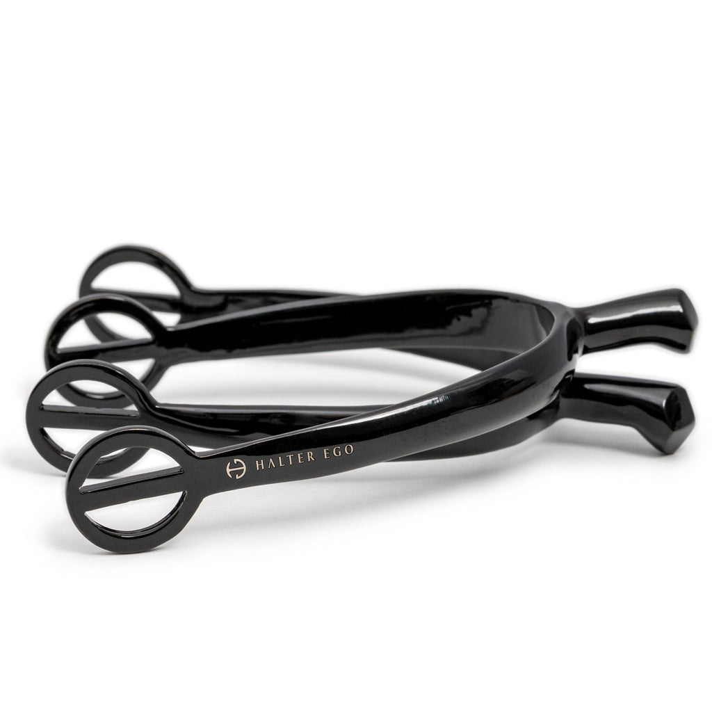 Gloss Black Spurs With 3D Shank