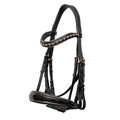 LIMITED EDITION: Aurelia Black Patent & Rose Gold Double Bridle