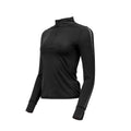 Annabelle - Long Sleeve Lace Riding Top - Jet Black