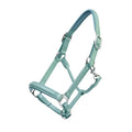 Sea Foam Leather Halter with Top Stitching