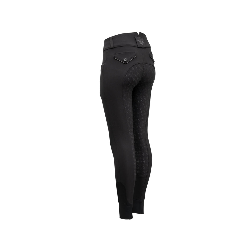 Evolution Mystique Full Seat Breeches - Smoky Black with Gunmetal - HIGH WAISTED