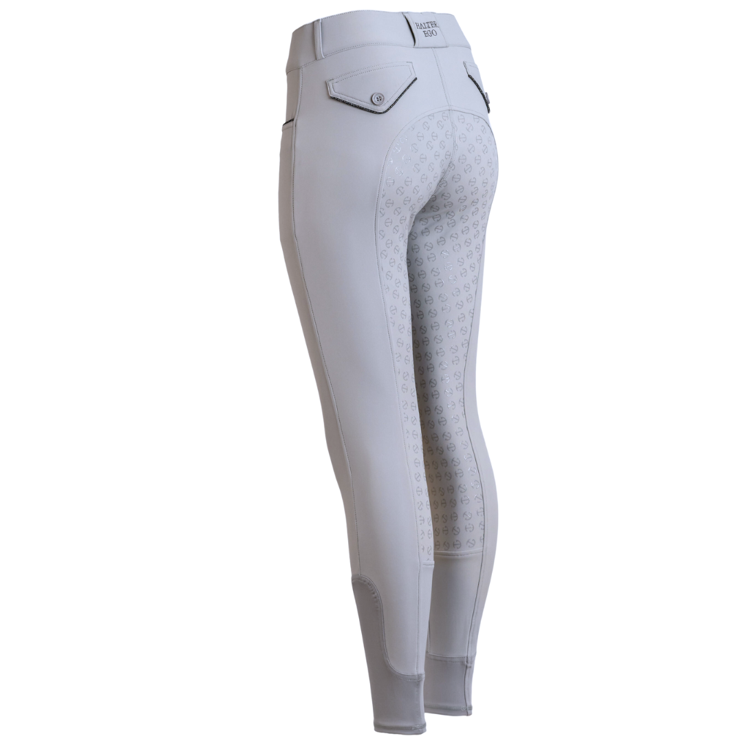 Evolution Mid Waist Full Seat Breeches - Light Alloy Gray