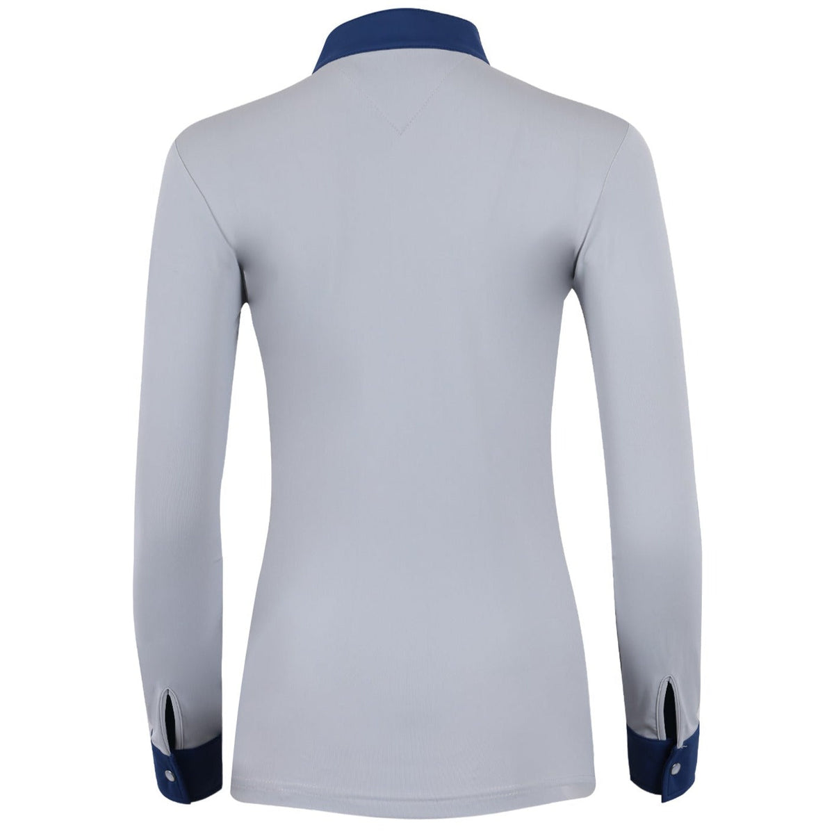 Roxana - French Gray & Cadet Blue Long Sleeve Riding Shirt