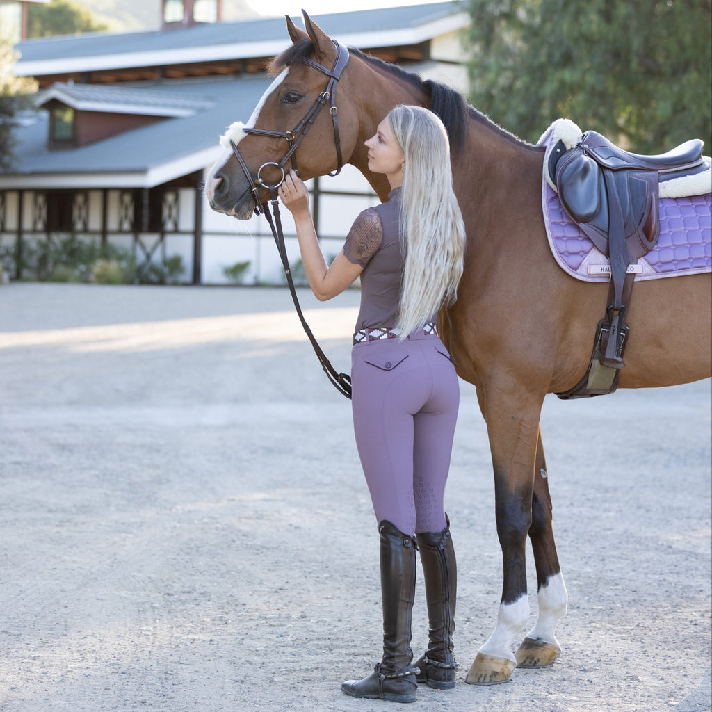 Romance Collection Satin Classic Jump Saddle Pad - Orchid Mist