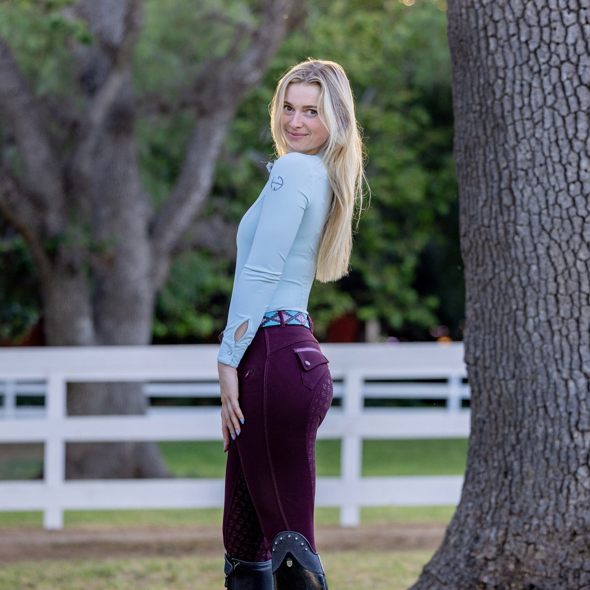 Kimberly Full Seat Breeches - Wine
