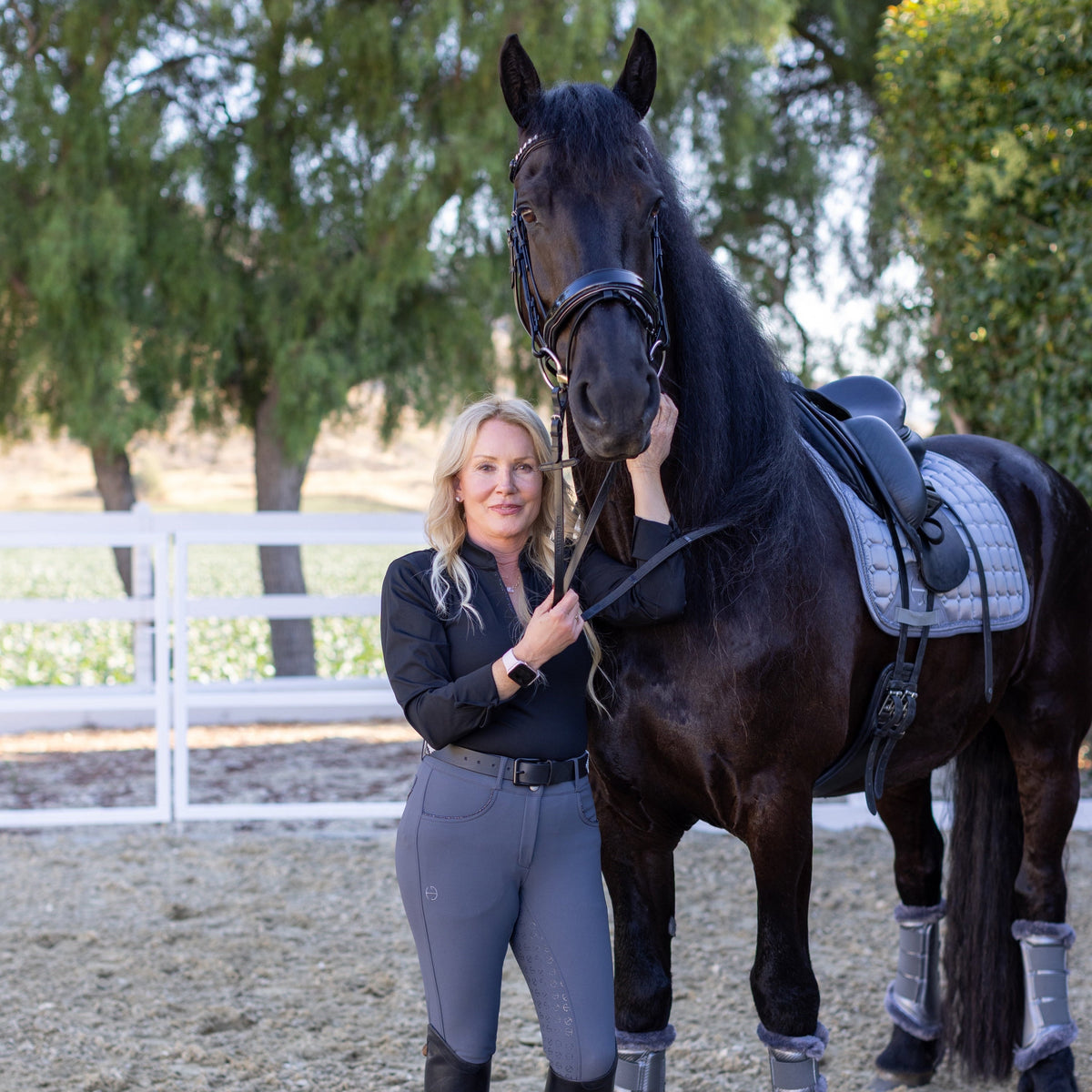 Evolution Full Seat Breeches - Jet Set Gray & Anthracite