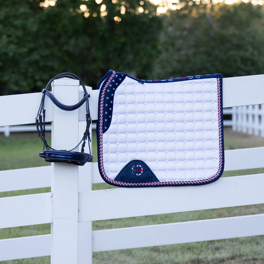 Limited Edition TEAM USA Satin Classic Dressage Saddle Pad (Cob)