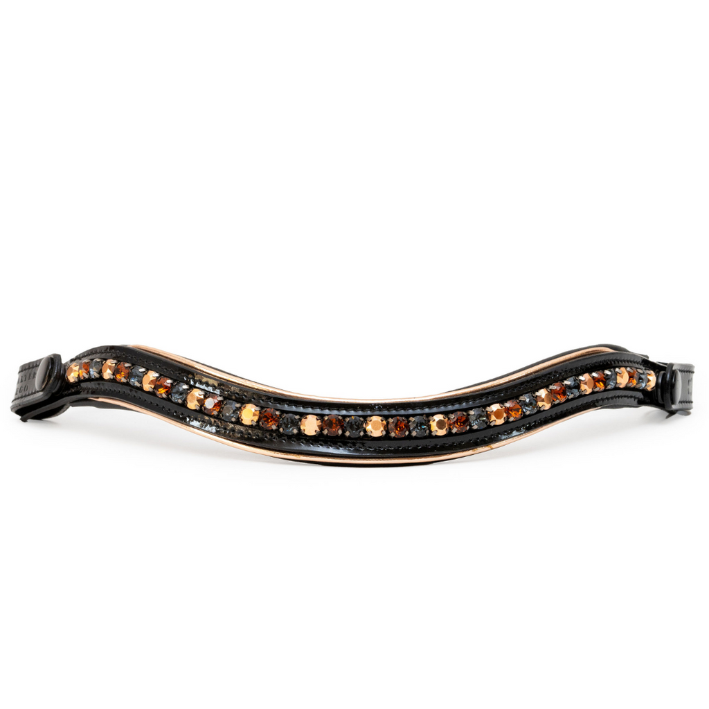 Lyamora Limited Edition Black Patent Snap Browband