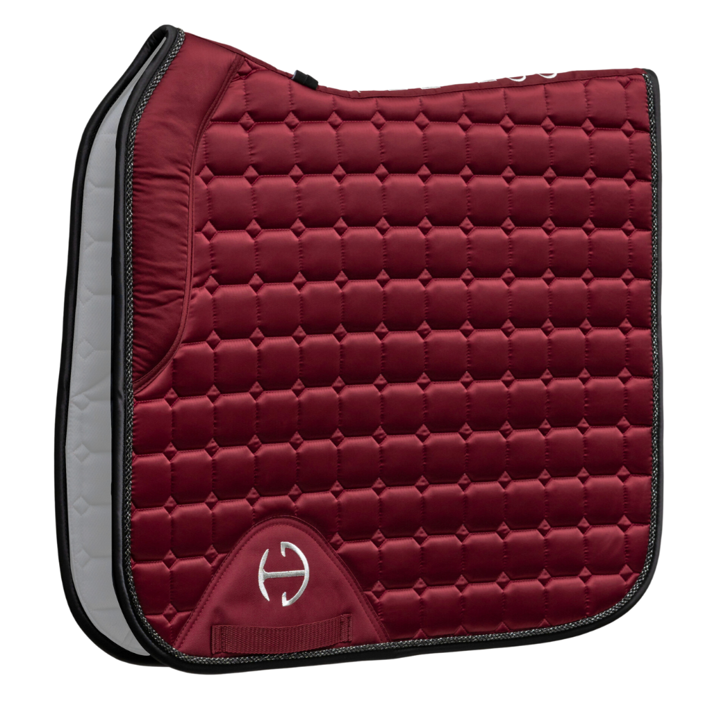 Satin Classic Dressage Saddle Pad (Cob) - Crimson Rose