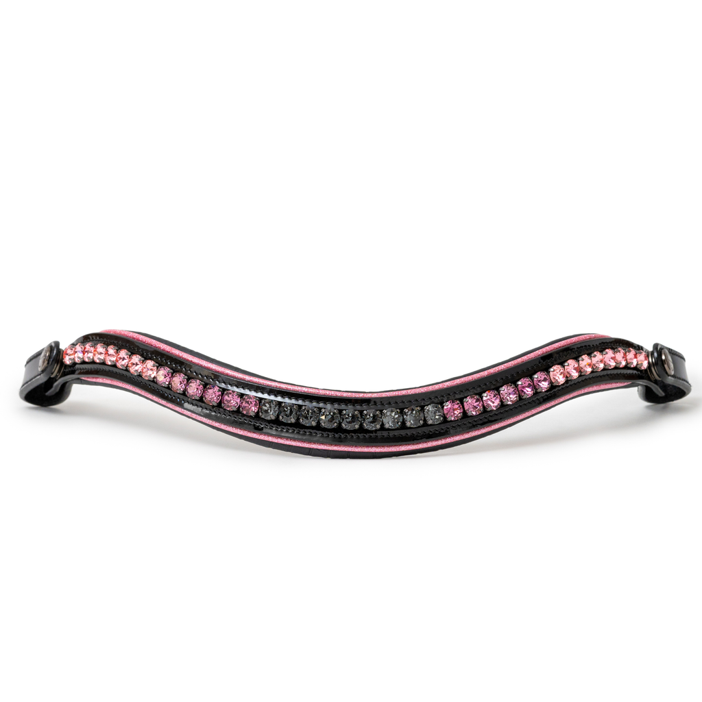 The Ellie Black Patent Leather Snaffle Bridle With Removable Flash