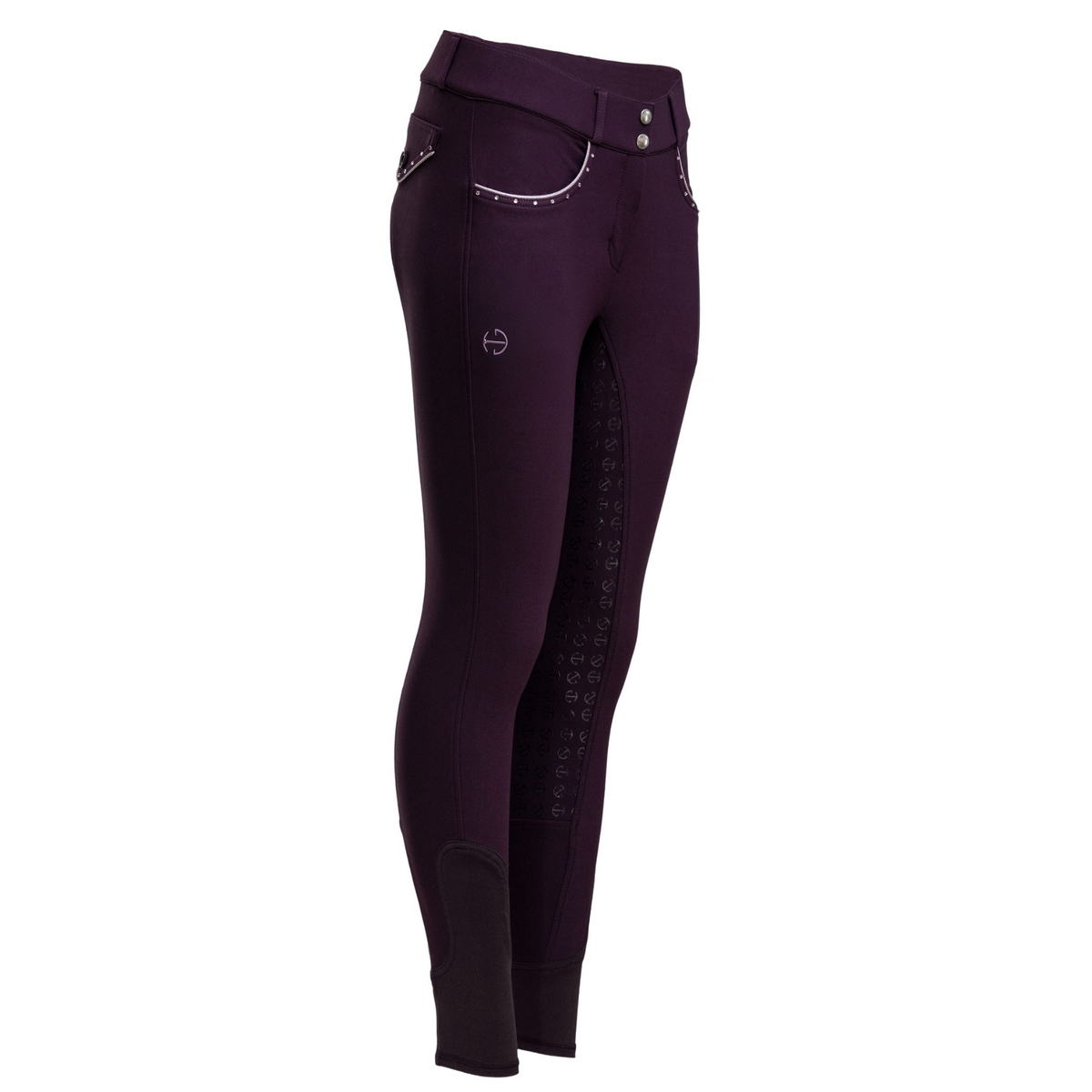 Crystal Evolution Full Seat Breeches - Dark Plum - HIGH WAIST
