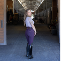 Crystal Evolution Full Seat Breeches - Dark Plum - HIGH WAIST