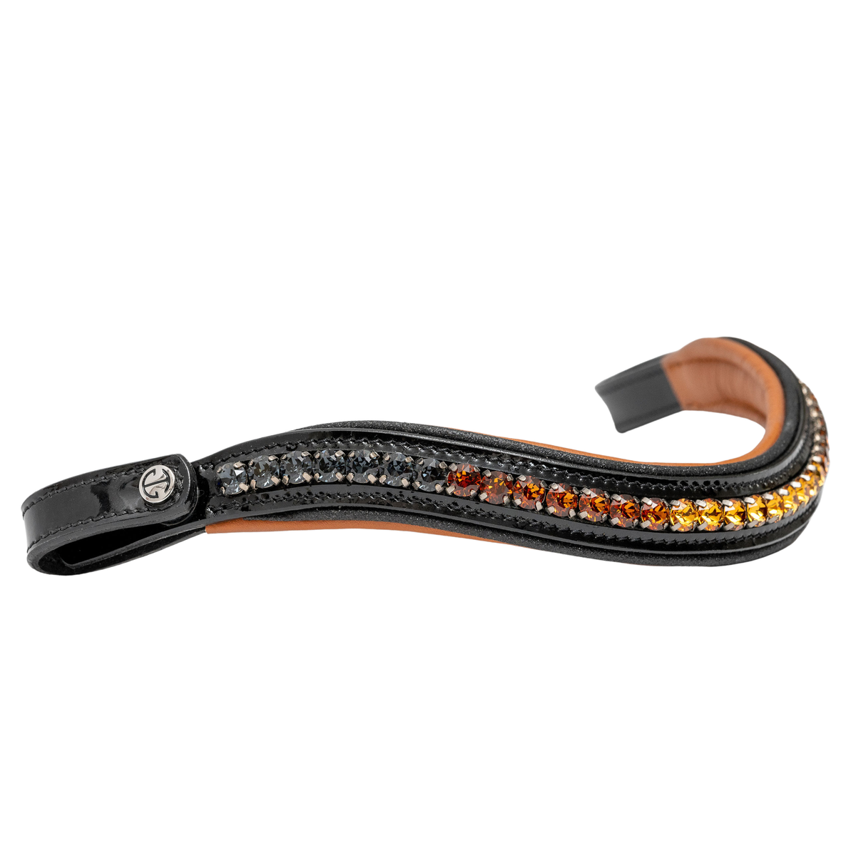 The Tuscany Black Patent Leather Double Bridle