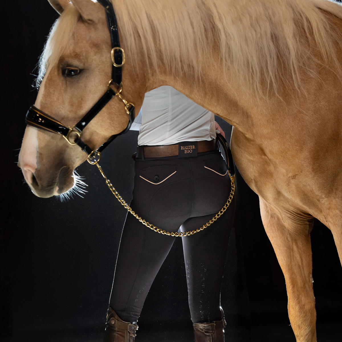 Evolution Knee Patch Breeches - Black + Rose Gold