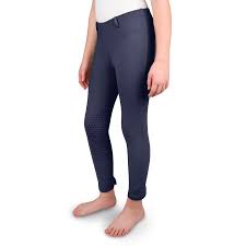 EquiStar Pull On Knee Patch Breeches Navy